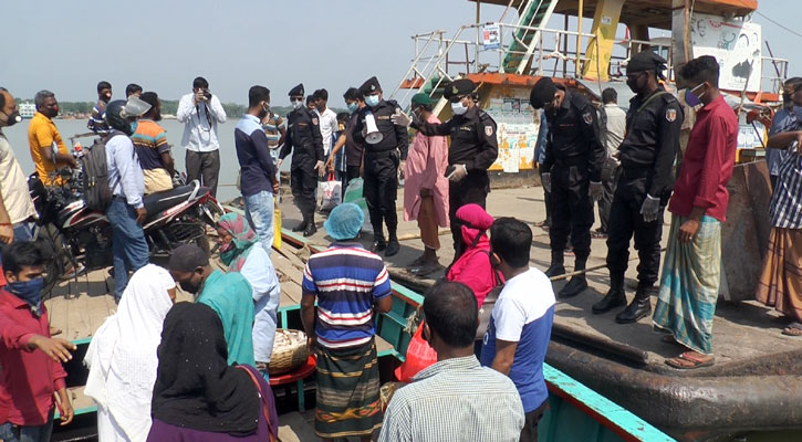বরিশালের নদীপথে র‌্যাবের প্রচারণা ও টহল শুরু