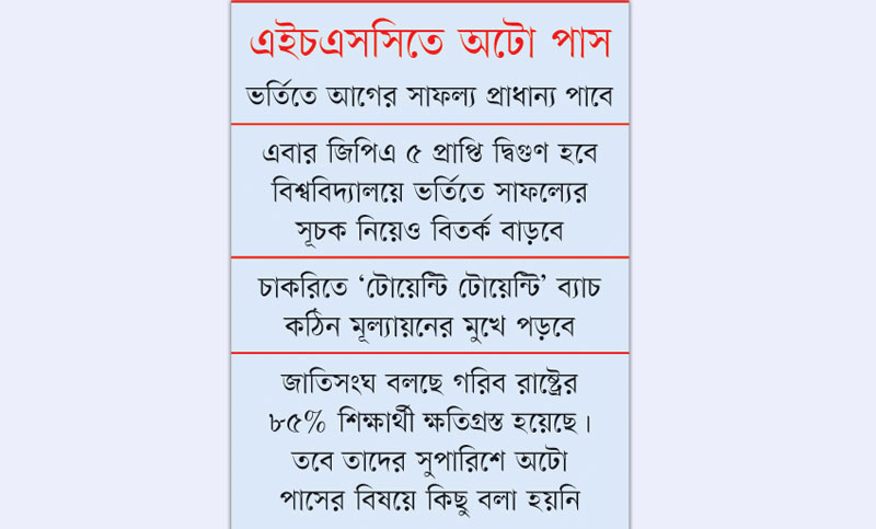 এইচএসসিতে অটো পাস: উচ্চশিক্ষা ও চাকরির বাজারে জটিলতা বাড়বে
