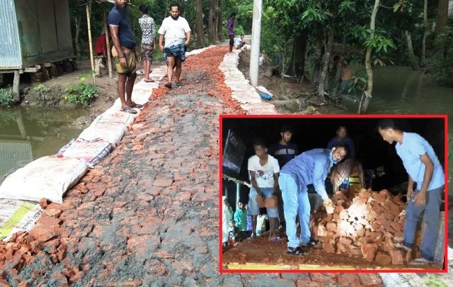 চরবাড়িয়ার লামচরিতে নতুন মেম্বার ‌রাসেল শপথ নেওয়ার আগেই জনগনের পাশে